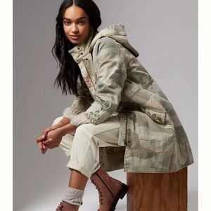 Anthropologie Pilcro Mason Camo Utility Coat